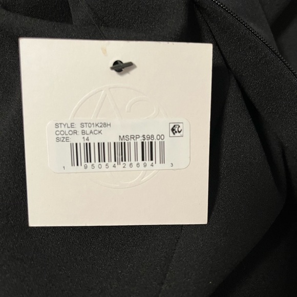 NWT Sage Collective ruffle hem black dress Sz 14 - Picture 5 of 5